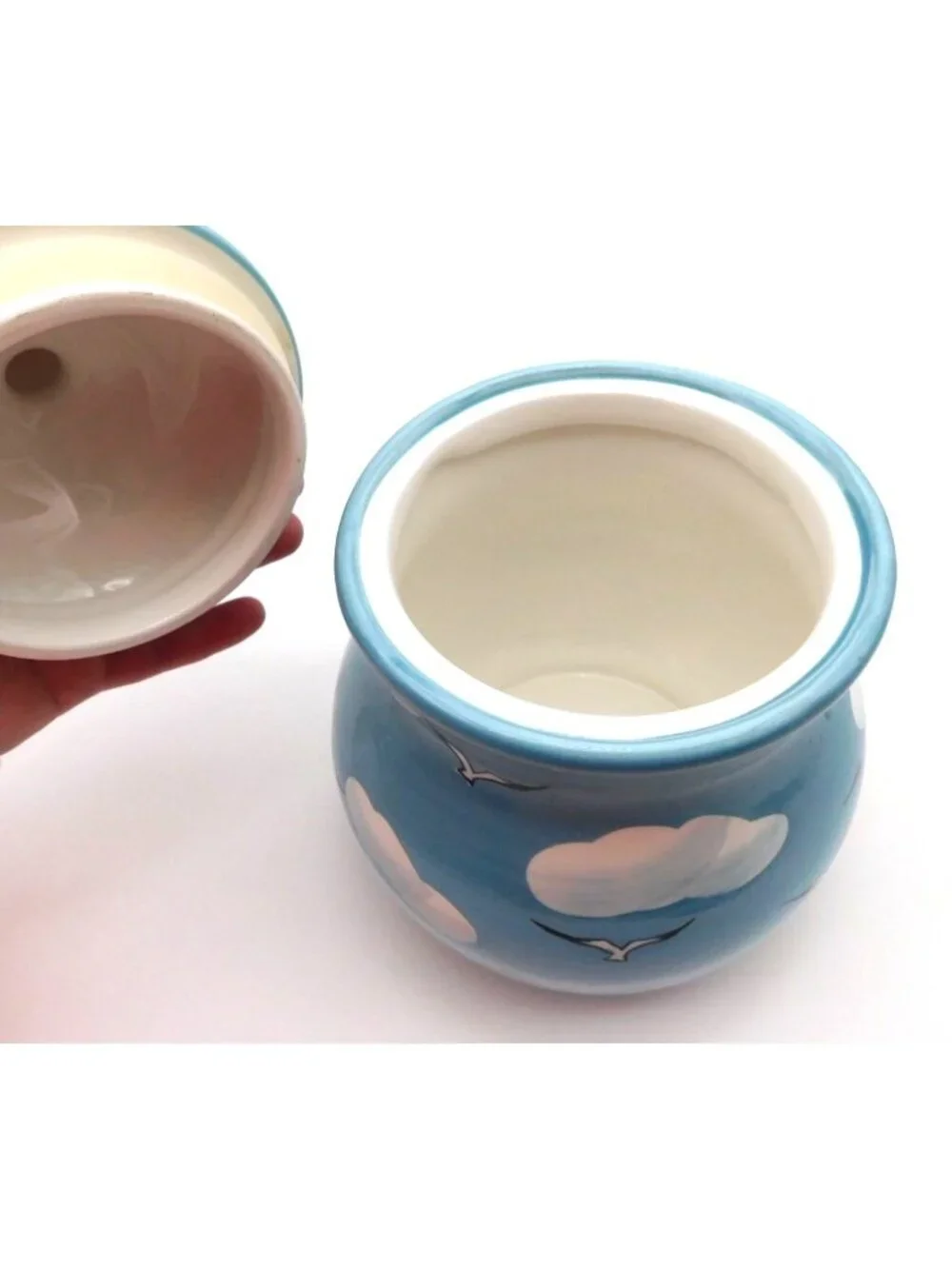 Heartfelt Kitchen Creations Canister and Lid Nautical Lighthouse Seagull 9